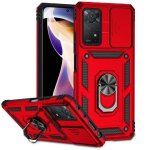 Coque de t�l�phone avec support coulissant pour xiaomi redmi note 11 pro, rouge