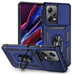 Coque de t�l�phone avec support coulissant pour xiaomi redmi note 12 pro 5g, bleu