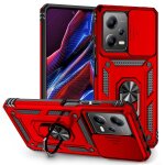 Coque de t�l�phone avec support coulissant pour xiaomi redmi note 12 pro 5g, rouge
