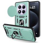 Coque de t�l�phone tpu + pc avec design de couverture coulissante pour redmi note 14 pro 4g, vert