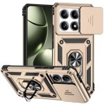 Coque de t�l�phone xiaomi 14t avec support coulissant, or