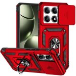 Coque de t�l�phone xiaomi 14t avec support coulissant, rouge