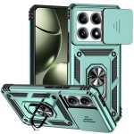 Coque de t�l�phone xiaomi 14t avec support coulissant, vert