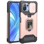 Coque de t�l�phone xiaomi mi 11 lite avec design de couverture coulissante, en pc + tpu, antichoc, avec ...
