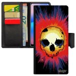 Coque tete de mort pour honor 8x cuir crane jsn - l21 noir street art housse smartphone violet techno ...