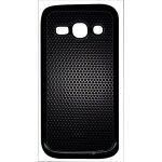Coque - texture effet tole - compatible avec samsung galaxy ace 3 - plastique - bord noir