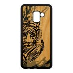 Coque tigre pour a8 2018 bois silicone felin de protection motif samsung galaxy a8 2018