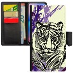 Coque tigre de protection pour galaxy a7 2018 cuir tribal fauve pochette bengal azteque peinture femme ...