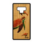 Coque tortue note 9 bois silicone geante solide etui design animaux original noir personnalis peinture ...