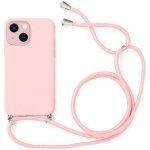 Coque tour de cou universel pour iphone 13 mini (5. 4'') rose souple protection anti - rayure silicone ...
