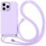 Coque tour de cou universel pour iphone 13 pro (6. 1'') violet couleur unie souple anti - choc anti - ...