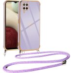 Coque tpu antichoc pour samsung galaxy a12 / m12 motif coeur avec cordon tour de cou rglable et pendentif ...