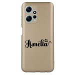 Coque tpu effet metallique dore pour redmi note 12 4g prenom police 33 mi ange mi demon