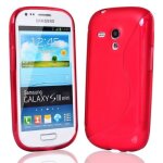 Coque tpu housse de protection silicone gel s - line s ligne rouge pour samsung galaxy s3 s iii mini ...