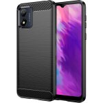 Coque tpu pour motorola moto e13 - effet carbone noir, antichoc & antirayures, bords rehausss, fine ...