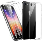 Coque tpu souple transparente pour iphone se (2022 / 2020) / 8 / 7 (4, 7'') + 3 protections ecran verre ...