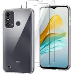 Coque tpu souple transparente pour zte blade v41 vita 5g + 2 verres tremps 6, 6  ¿ protection antichoc, ...