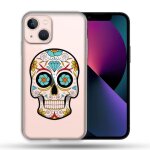 Coque transparente pour apple iphone 13 mini (5. 4) tete mort color