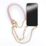 Coque transparente pour iphone 14 plus (6, 7) avec lani�re / bandouli�re / cordon t�l�phone chaine et ...