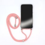 Coque transparente pour iphone 14 plus (6, 7) avec lani�re / bandouli�re / cordon t�l�phone cordon rose ...