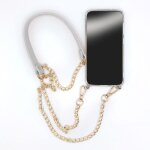 Coque transparente pour iphone 14 pro plus (6, 7) avec lani�re / bandouli�re / cordon t�l�phone chaine ...