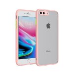 Coque transparente pour iphone 7 plus et iphone 8 plus, couleur rose