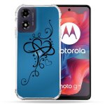 Coque transparente pour motorola g04 4g coeur infini