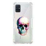 Coque transparente pour samsung galaxy a51 4g skull head crane colore