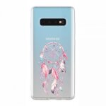 Coque transparente pour samsung galaxy s10 feminine attrape reve rose