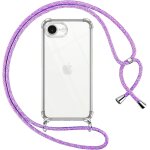 Coque transparente tpu pour iphone 16e / iphone se 4 (2025) avec lanire de cou rglable 150 cm, coins ...
