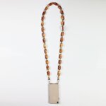 Coque transparente pour xiaomi redmi 13c 5g lani�re / cordon anneaux ambre