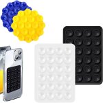 Coque ventouse, lot de 4 coques de t��l��phone �� ventouse en silicone avec support adh��sif, phone side, ...