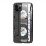 Coque en verre tremp� iphone 11 pro max cassette ecriture tendance et design evetane.