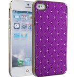 Coque violet aspect diamants iphone 5 Coque violet aspect diamants iphone 5
