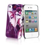 Coque violette avec film protecteur muvit art collection sybile 7 pour iphone 4 et 4s.