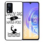 Coque vivo v21 4g / 5g - j peux pas j ai water polo 1 - silicone - noir