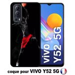 Coque pour vivo y52 5g - basket - silicone - noir