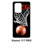 Coque pour xiaomi 11t pro - basket ball - silicone - noir