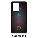 Coque xiaomi 11t - rebus i love windows and phone - silicone - noir
