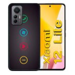Coque pour xiaomi 12 lite - rebus i love windows and phone - silicone - noir