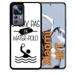 Coque xiaomi 12t - j peux pas j ai water polo 1 - silicone - noir