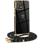Coque pour xiaomi 13 5g avec cordon de collier, coque avec cordon motif coeur d'amour tpu housse, collier ...