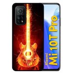 Coque pour xiaomi mi 10t pro 5g - blazing guitare - silicone - noir