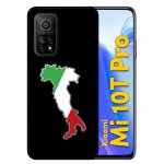 Coque pour xiaomi mi 10t pro 5g - botte italie fond noir - silicone - noir