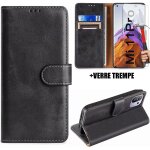 Coque xiaomi mi 11 pro (6. 81 ) lot 2 verres tremp�s protection 360 effet cuir fermeture magn�tique protection ...