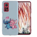 Coque xiaomi mi t10 lite stitch angel love heart pink gel silicone antichocs