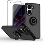 Coque compatible xiaomi poco x7 pro 5g - tpu + pc vert, protge - ecran verre tremp 9h, support anneau ...