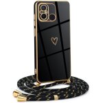 Coque pour xiaomi redmi 12c avec cordon de collier, coque avec cordon motif coeur d'amour tpu housse, ...