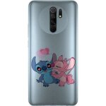Coque xiaomi redmi 9 stitch angel love heart pink silicone antichocs manga