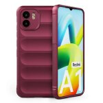 Coque pour xiaomi redmi a1 / a1 plus - housse etui silicone gel fine + verre trempe - rouge bordeaux